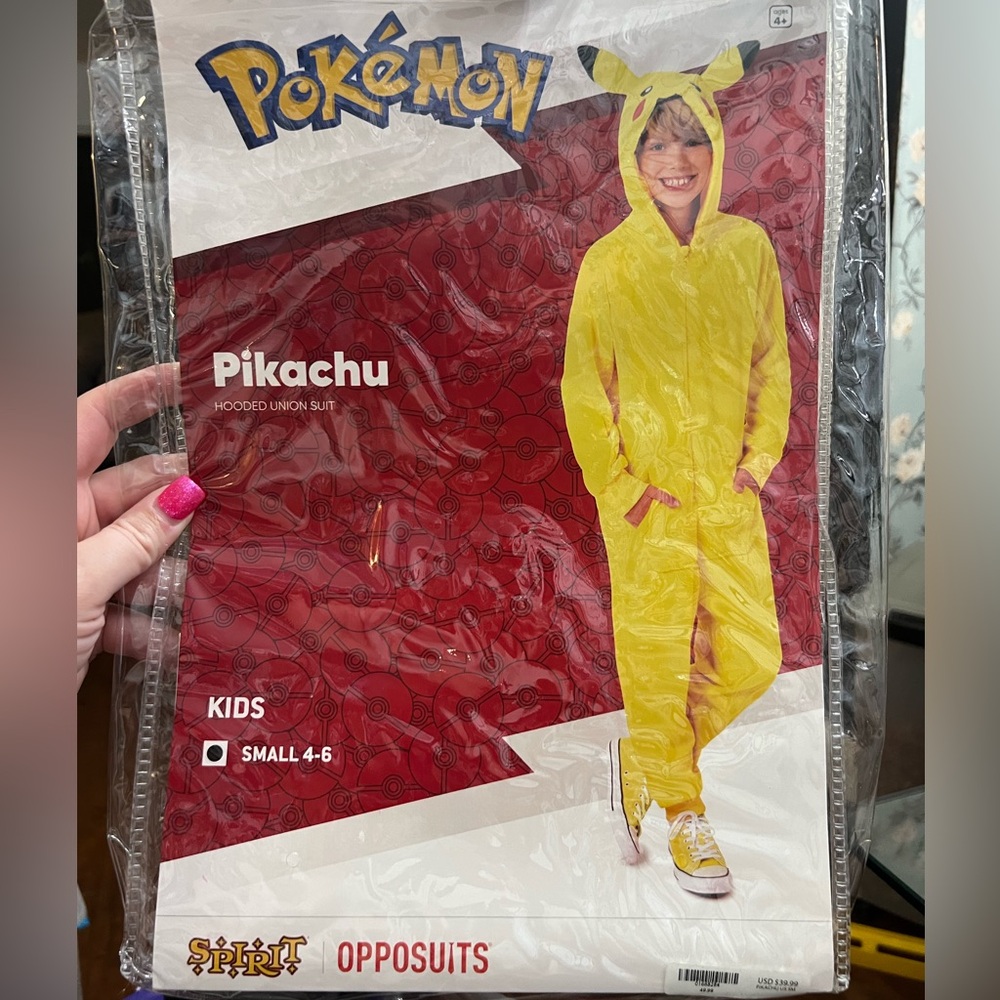 Pokemon Pikachu Kids Hooded Costume - Bright Yellow
